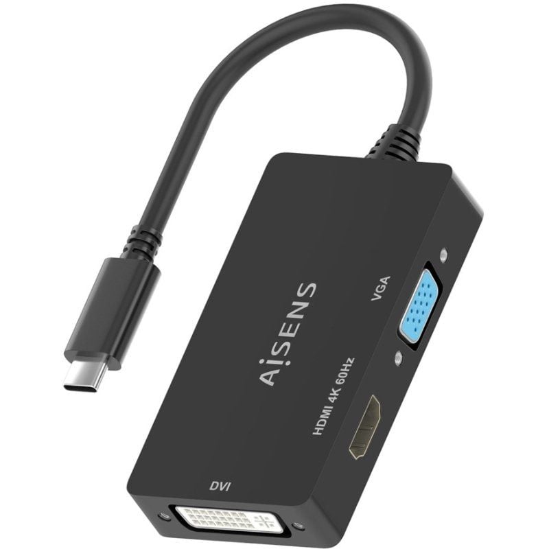 Conversor HDMI Aisens A109-0954
USB Tipo-C Macho - DVI/HDMI/VGA Hembra
15cm
Negro