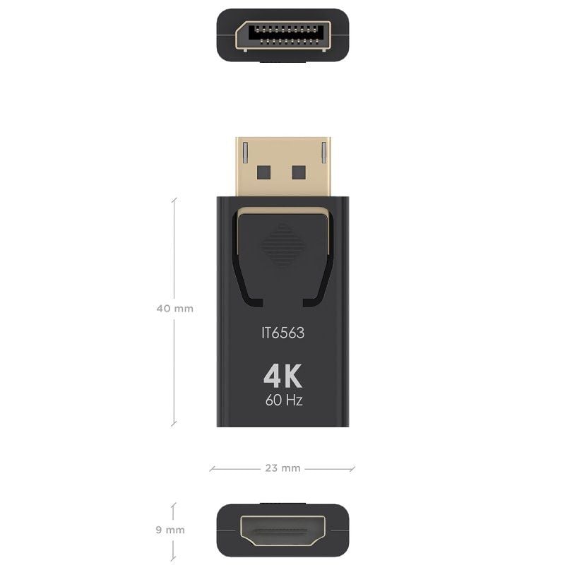 Adaptador HDMI 4K Aisens A125-0908
DisplayPort Macho - HDMI Hembra