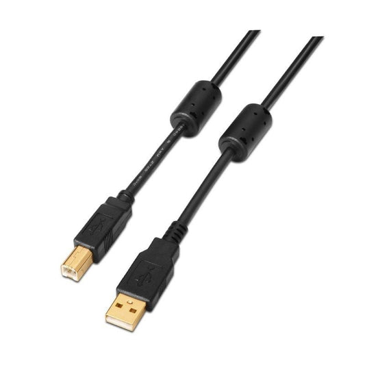 Cable USB 2.0 Impresora Aisens A101-0011
USB Tipo-B Macho - USB Macho
Hasta 2.5W
60Mbps
5m
Negro