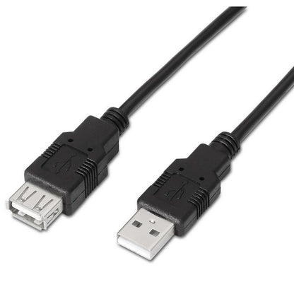 Aisens Cable USB 2.0 Tipo A/M-A/H negro 1.8m