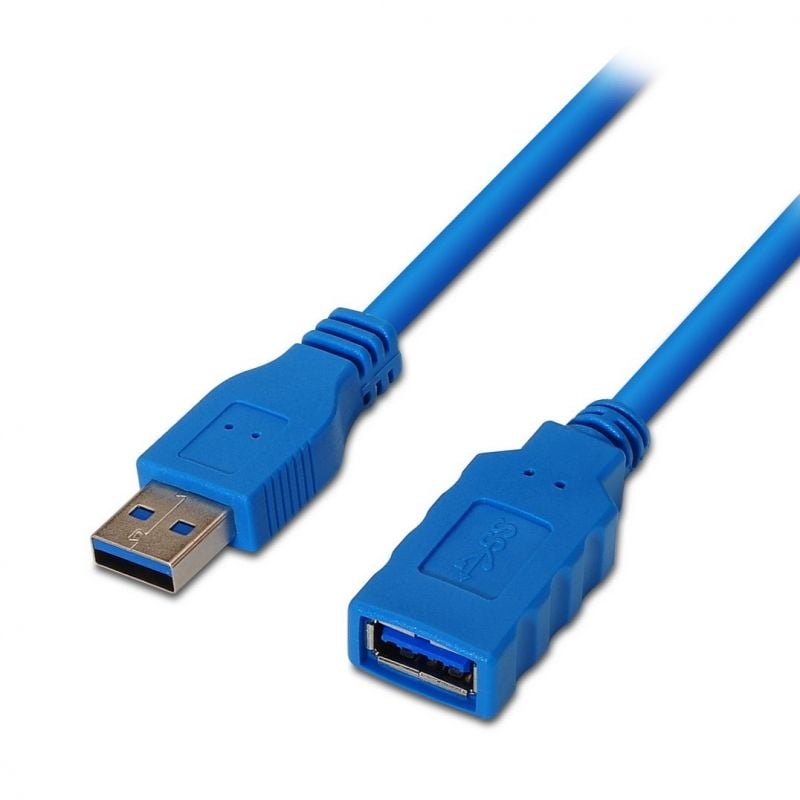 Cable Alargador USB 3.0 Aisens A105-0045
USB Macho - USB Hembra
Hasta 9W
625Mbps
1m 
Azul