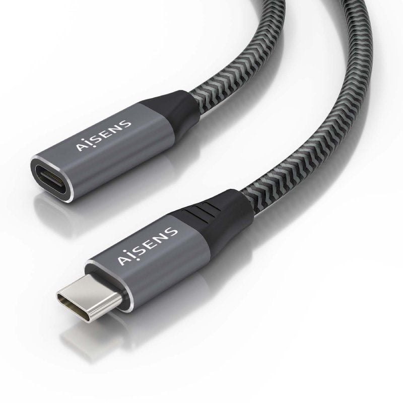 Cable Alargador USB 3.2 Aisens A107-0636
USB Tipo-C Macho - USB Tipo-C Hembra
Hasta 100W
20Gbps
2m
Gris