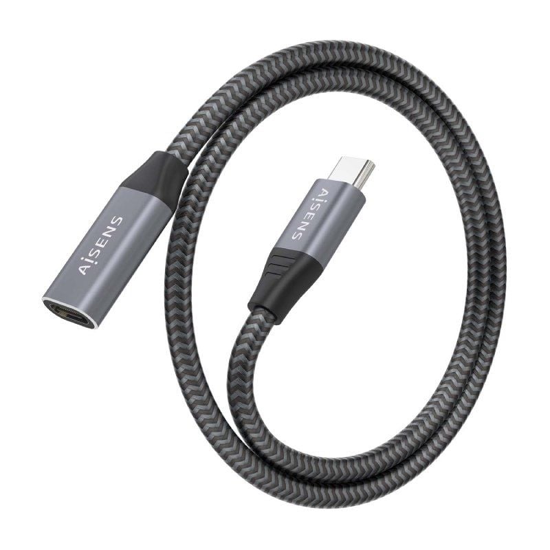 Cable Alargador USB 3.2 Aisens A107-0636
USB Tipo-C Macho - USB Tipo-C Hembra
Hasta 100W
20Gbps
2m
Gris