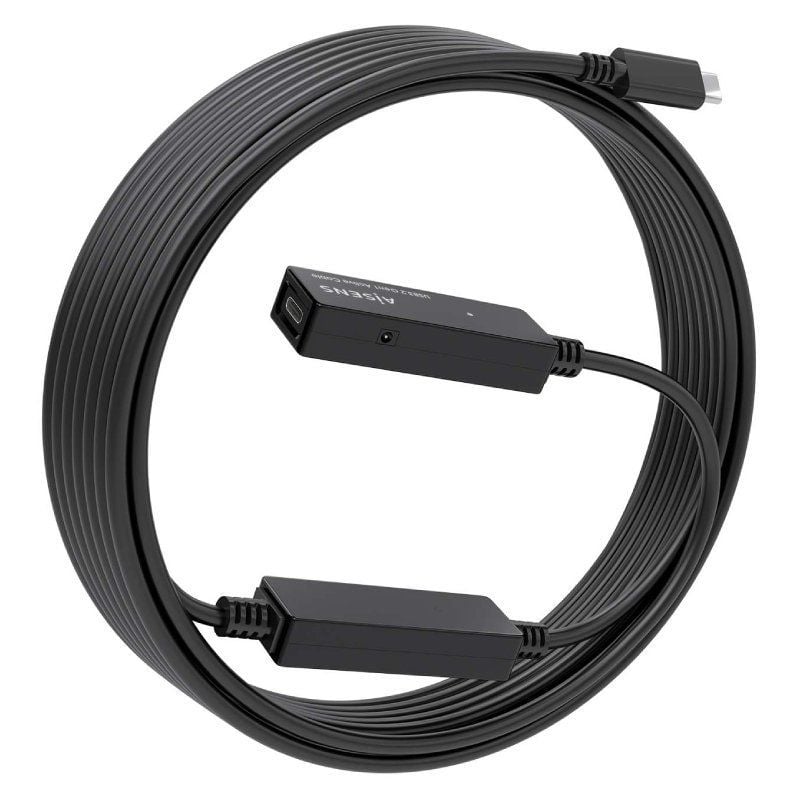 Cable Alargador USB 3.2 con Amplificador Aisens A107-0870
USB Tipo-C Macho - USB Tipo-C Hembra
Hasta 100W
20Gbps
10m
Negro
