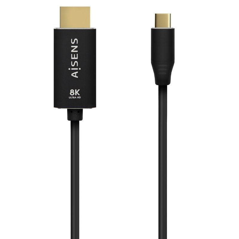 Cable Conversor Aisens A109-0711
USB Tipo-C Macho - HDMI 8K Macho
Hasta 27W
6000Mbps
1m
Negro