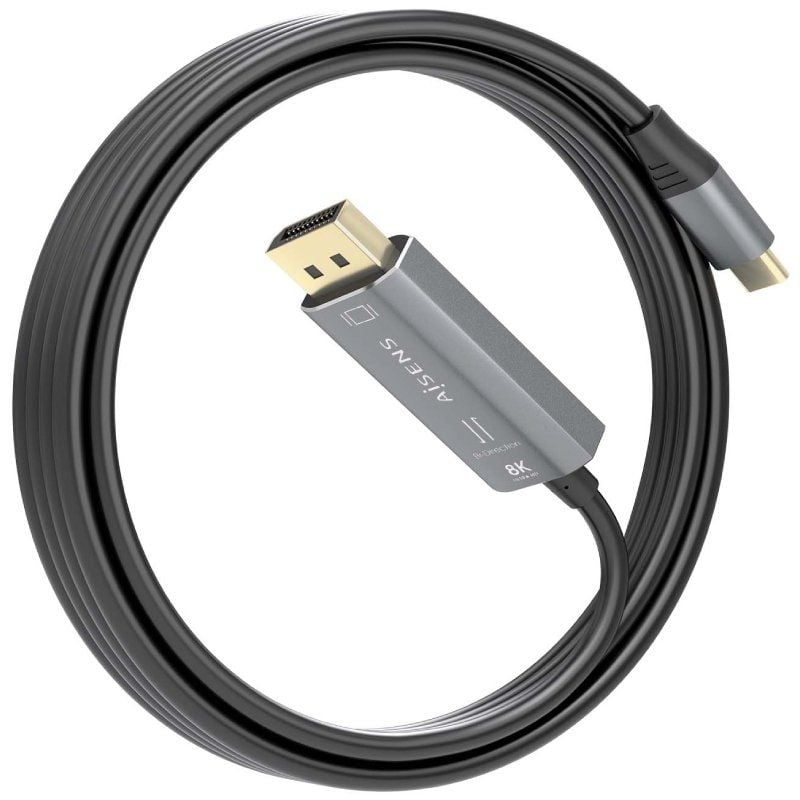 Cable Conversor Aisens A109-0880
USB Tipo-C Macho - DisplayPort Macho
1.8m
Negro