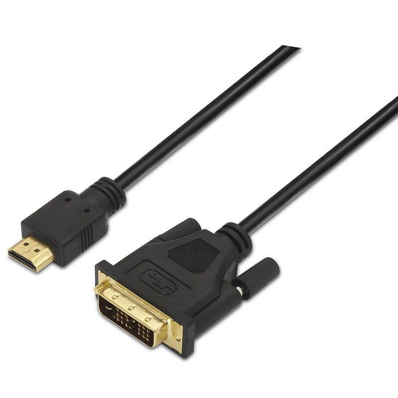 Aisens Cable DVI 18+1/M a HDMI A/M negro 1.8m