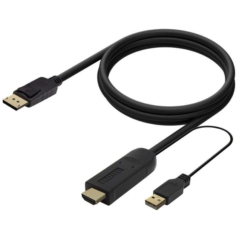 Cable Conversor Aisens A122-0641
HDMI Macho - DisplayPort Macho + USB Macho
Hasta 10W
2250Mbps
10cm + 1.8m
Negro