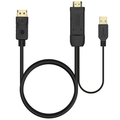 Cable Conversor Aisens A122-0641
HDMI Macho - DisplayPort Macho + USB Macho
Hasta 10W
2250Mbps
10cm + 1.8m
Negro