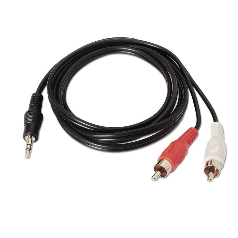 Cable Estéreo Aisens A128-0148
Jack 3.5 Macho - 2x RCA Macho
Hasta 0.1W
3m
Negro