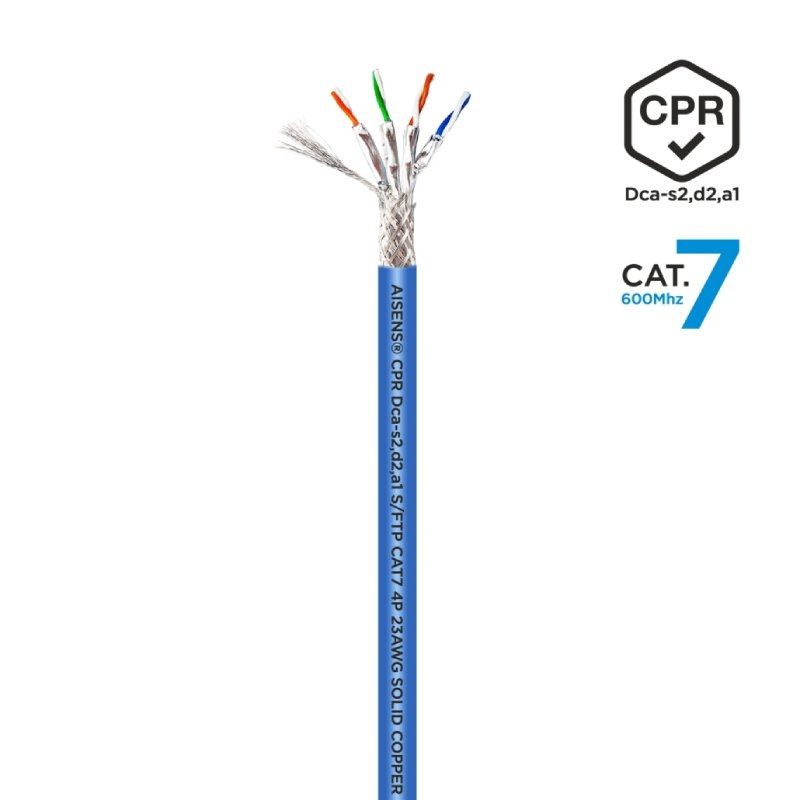 Bobina de Cable RJ45 SFTP AWG23 LSZH CPR Dca Aisens A146-0665 Cat.7
305m
Azul