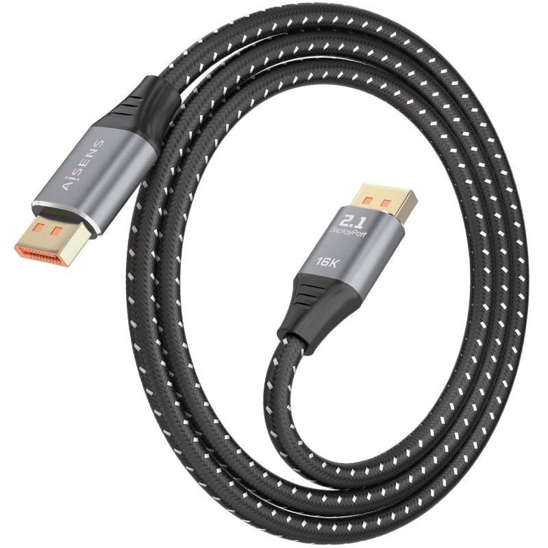 Cable DisplayPort 2.1 16K Aisens A158-0901
DisplayPort Macho - DisplayPort Macho
80Gbps
1m
Negro