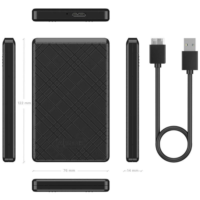 Caja Externa para Disco Duro de 2.5" Aisens ASE-2522B
USB 3.1