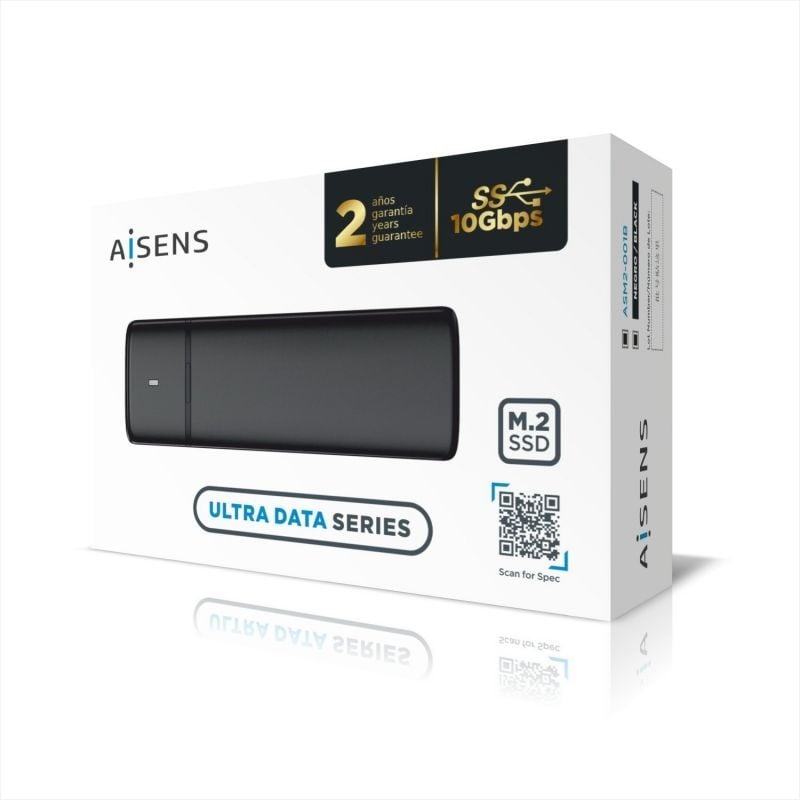 Caja Externa para Disco SSD M.2 SATA/NVMe Aisens ASM2-001B
USB 3.1
Sin tornillos