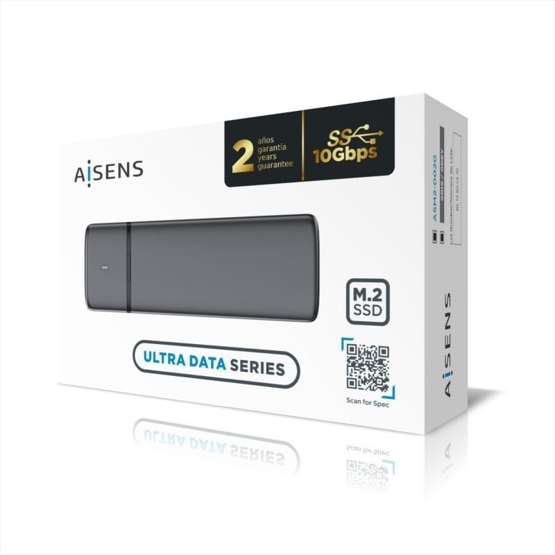 Caja Externa para Disco SSD M.2 SATA/NVMe Aisens ASM2-002G
USB 3.1
Sin tornillos