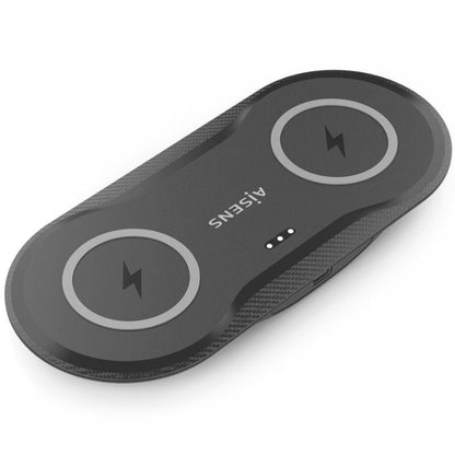 Aisens Cargador Inalámbrico USBC 15W 2 en 1 Negro