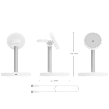 Aisens Cargador Inalámbrico USBC 15W 3 en 1 Blanco