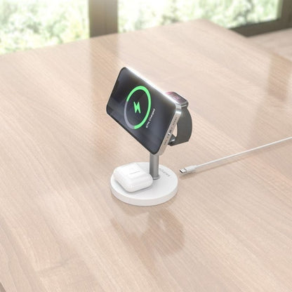 Aisens Cargador Inalámbrico USBC 15W 3 en 1 Blanco