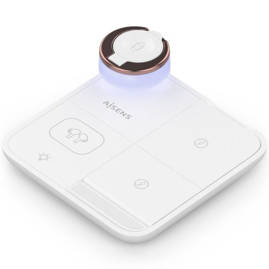 Aisens Cargador Inalámbrico USBC 15W 4 en 1 compac