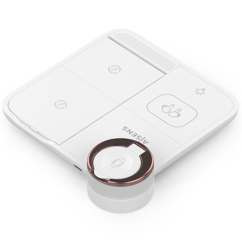 Aisens Cargador Inalámbrico USBC 15W 4 en 1 compac