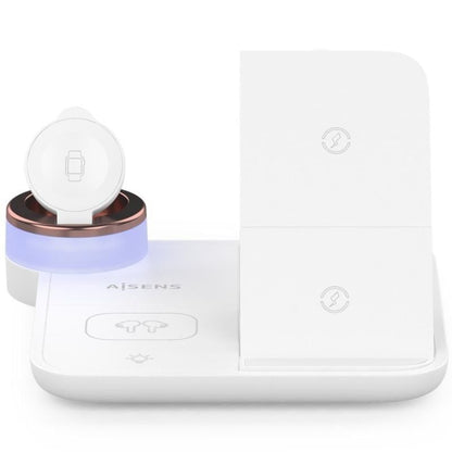 Aisens Cargador Inalámbrico USBC 15W 4 en 1 compac
