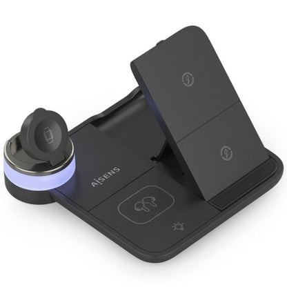 Aisens Cargador Inalámbrico USBC 15W 4 en 1 compac