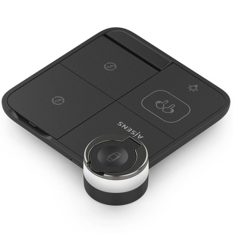 Aisens Cargador Inalámbrico USBC 15W 4 en 1 compac