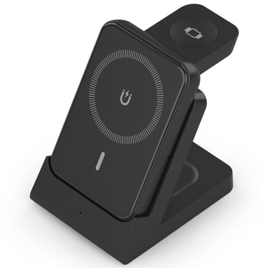 Aisens Cargador Inalámbrico USBC 15W 4 en 1 Negro