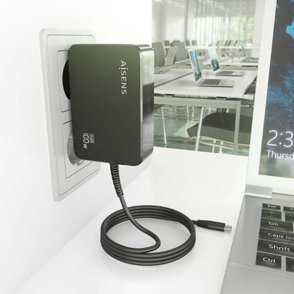 Cargador de Portátil GaN Aisens ASCH-1PD100WL50-BK USB Tipo-C
100W
Automático
Voltaje 5-20V