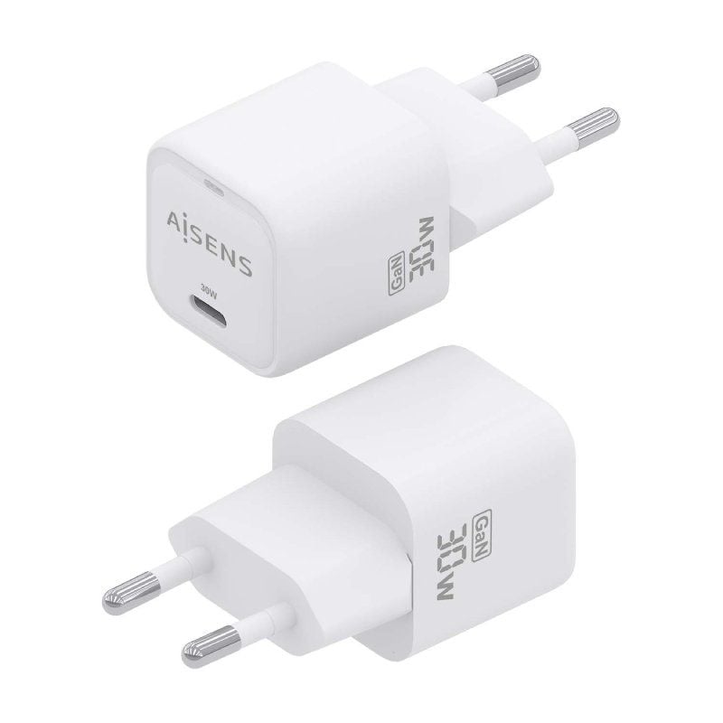 Cargador de Pared GaN Aisens ASCH-30W1P018-W
1xUSB Tipo-C
30W