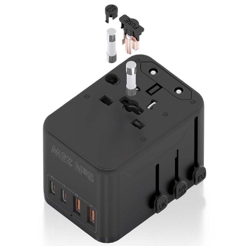 Cargador de Pared Universal GaN para Viaje Aisens ASPS-2A2C08-BK
Toma de Corriente Universal
2xUSB Tipo-C
2xUSB
25W