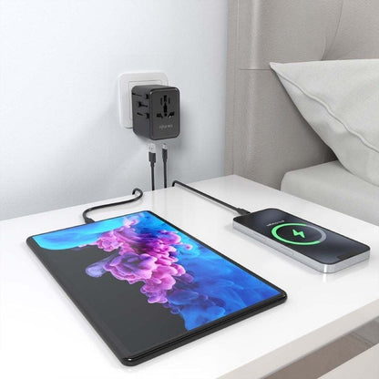 Cargador de Pared Universal GaN para Viaje Aisens ASPS-2A2C08-BK
Toma de Corriente Universal
2xUSB Tipo-C
2xUSB
25W