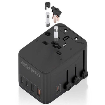 Cargador de Pared Universal GaN para Viaje Aisens ASPS-2A3C09-BK
Toma de Corriente Universal
3xUSB Tipo-C
2xUSB
35W