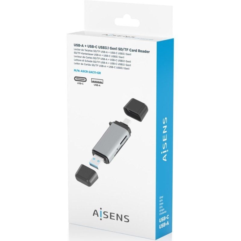 Lector de Tarjetas Externo Aisens ASCR-2AC11-GR
USB 3.1