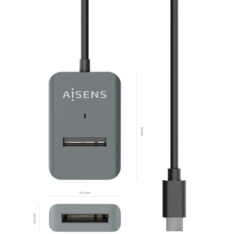 Dock USB Tipo-C para SSD M2 SATA/NVMe Aisens ASUC-M2D012-GR
Gris