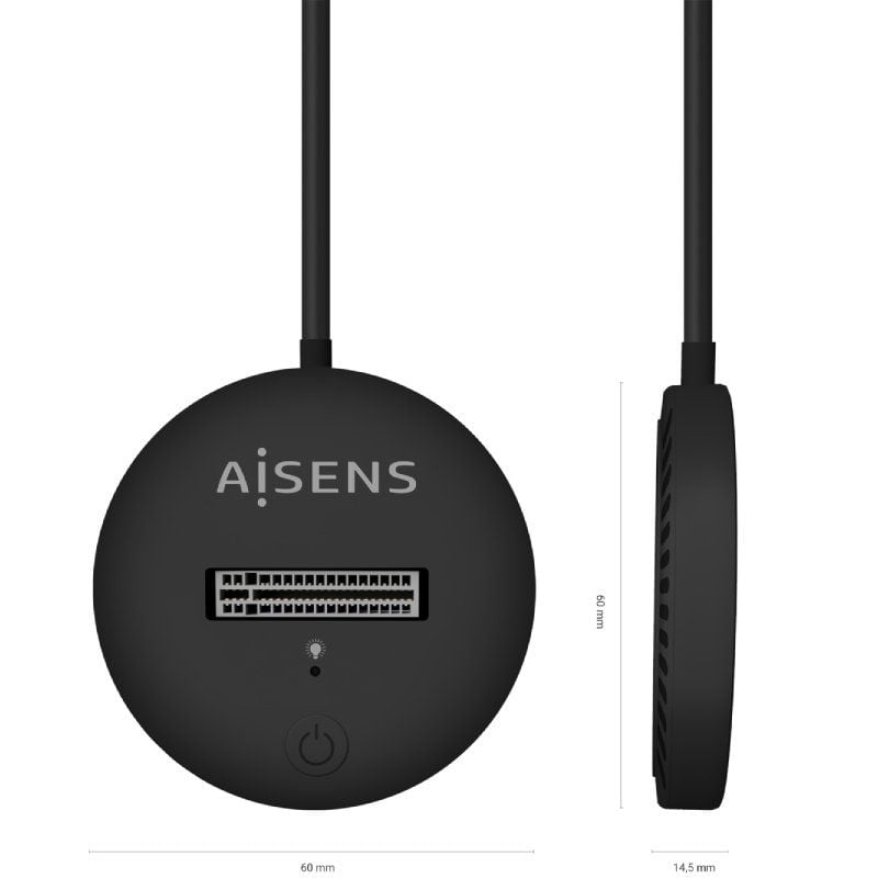 Dock USB Tipo-C para SSD M2 SATA/NVMe Aisens ASUC-M2D013-BK
Negro