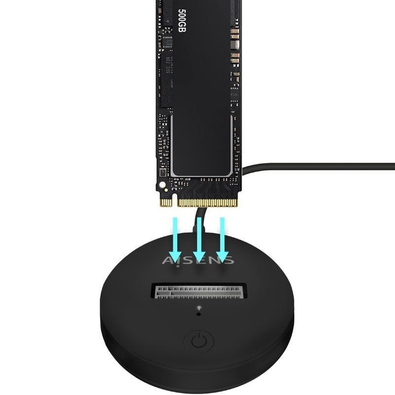 Dock USB Tipo-C para SSD M2 SATA/NVMe Aisens ASUC-M2D013-BK
Negro