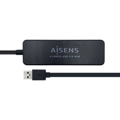 Aisens Hub USB 3.0 tipo A/M-4xtipo A/H negro 30cm