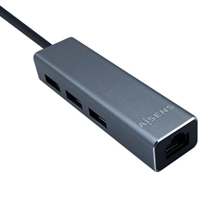 Hub USB Tipo-C Aisens A109-0396
3xUSB
1xRJ45
Gris