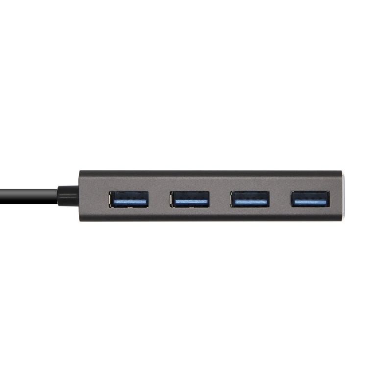 Aisens Hub USB 3.1 USB-C/M-4xTipo A/H gris, 15cm