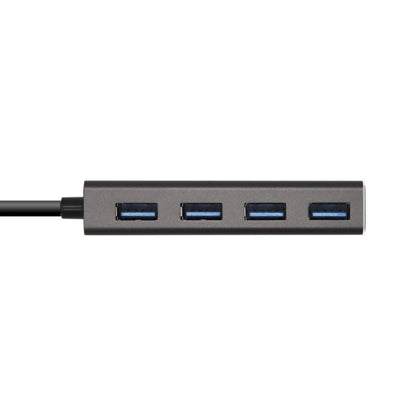 Aisens Hub USB 3.1 USB-C/M-4xTipo A/H gris, 15cm