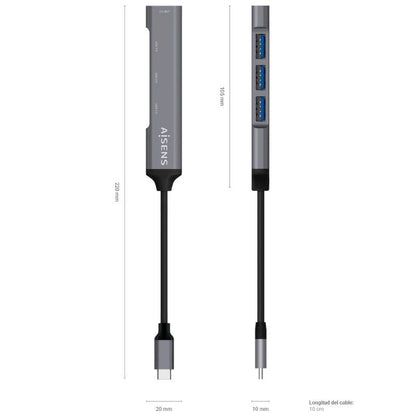 Hub USB Tipo-C Aisens A109-0541
4xUSB