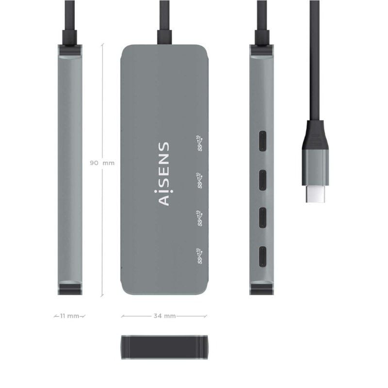 Hub USB Tipo-C Aisens A109-0695
4xUSB Tipo-C
Gris