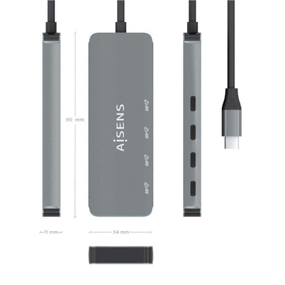 Hub USB Tipo-C Aisens A109-0695
4xUSB Tipo-C
Gris