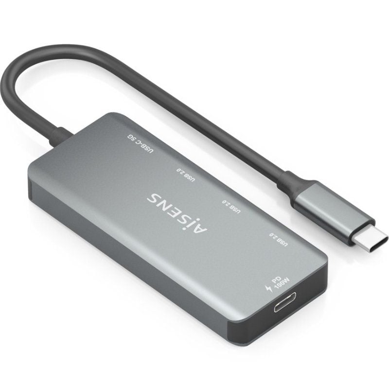 Hub USB Tipo-C Aisens A109-0945
3xUSB
1xUSB Tipo-C
1xUSB Tipo-C PD
Gris