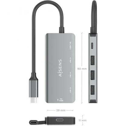 Hub USB Tipo-C Aisens A109-0945
3xUSB
1xUSB Tipo-C
1xUSB Tipo-C PD
Gris