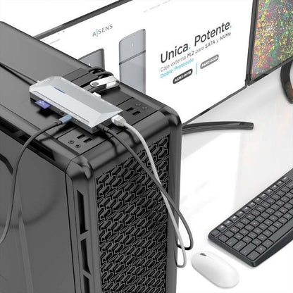 Docking USB Tipo-C Aisens ASUC-12P005-GR
2xHDMI 4K
3xUSB
2xUSB Tipo-C
1xRJ45
1xAudio
1xLector Tarjetas
1x Jack
1xUSB Tipo-C PD
Gris