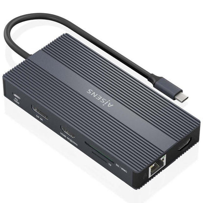 Docking USB Tipo-C Aisens ASUC-12P017-GR
2xHDMI 4K
4xUSB
1xUSB Tipo-C
1xRJ45
1xDisplayPort
1xLector Tarjetas
1xUSB Tipo-C PD
Gris