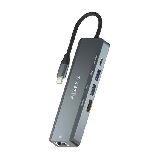 Docking USB Tipo-C Aisens ASUC-5P011-GR
1xHDMI 4K
2xUSB
1xRJ45
1xUSB Tipo-C
1xUSB Tipo-C PD
Gris