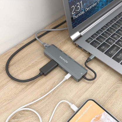 Docking USB Tipo-C Aisens ASUC-5P011-GR
1xHDMI 4K
2xUSB
1xRJ45
1xUSB Tipo-C
1xUSB Tipo-C PD
Gris